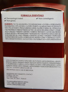 Ingredients in RevitaLift Anti Wrinkle Cream